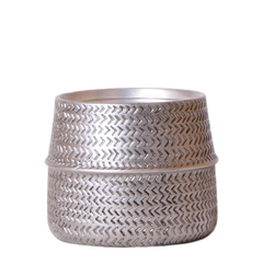 Cache-pot argenté - Ø9cm
