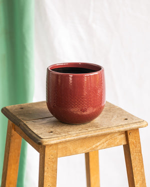 Cache pot Bari bordeaux