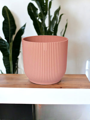 Cache-Pot Elho Vibes Rose - Roues incluses - D35 x H33