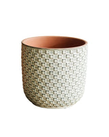 Livraison plante Cache pot - RELIEF BLANC