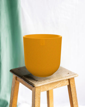 Pot Elho Jazz Rond jaune ambré 23 cm