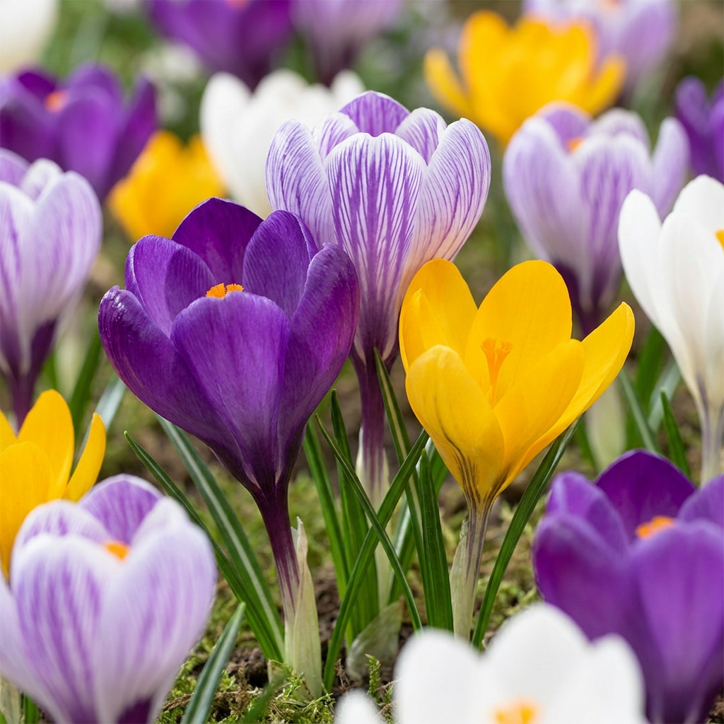Crocus à grandes fleurs en mélange