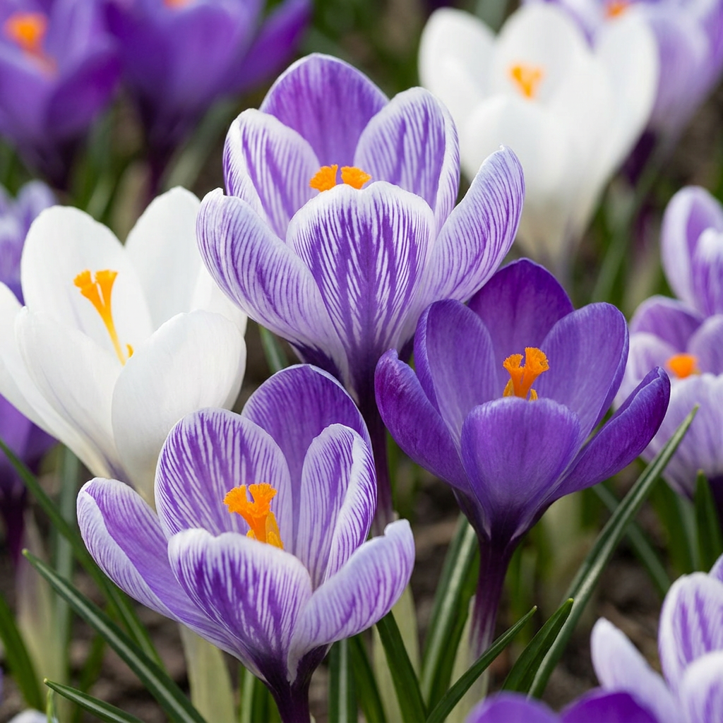 Crocus bleu et blanc - calibre 7/8